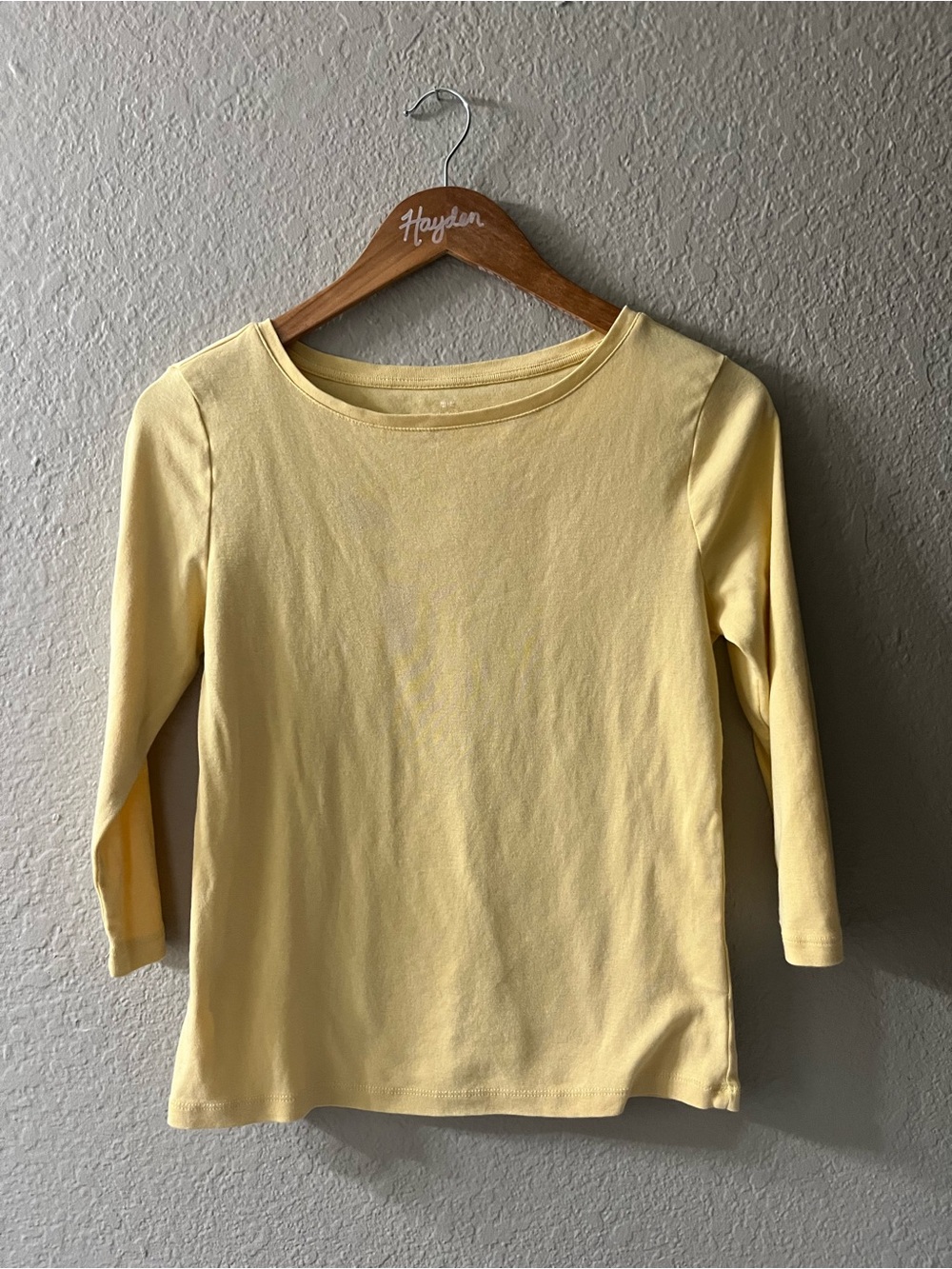 Talbots Soft Pale Yellow Long Sleeve Tee